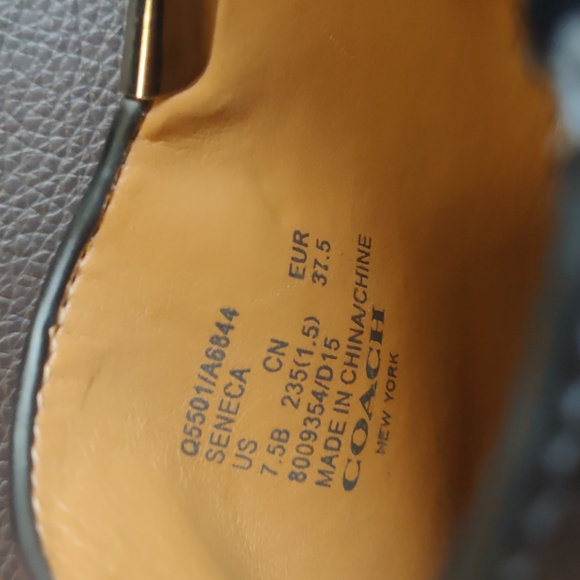 Coach Black Seneca Leather Boots sz 7.5 - Picture 6 of 6